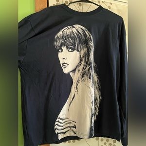 NWOT Taylor Swift Navy Blue Long Sleeve Eras Tour Shirt XL